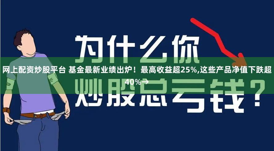 网上配资炒股平台 基金最新业绩出炉！最高收益超25%,这些产品净值下跌超40%→